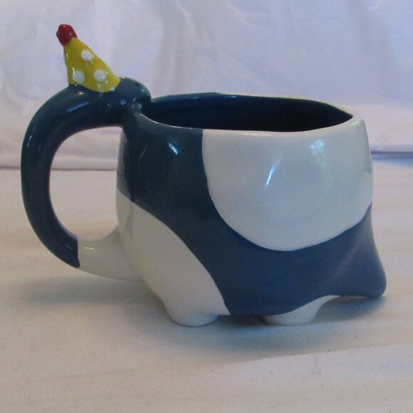 Tag Dinosaur Blue and White "Party Animal" Ceramic Mug 12 oz. - Picture 4 of 10